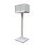 Hauteur réglable 17 - 32 "Riser Support Tube en acier blanc Plateforme en bois pour plantes, boîtes de cadeaux
