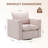 Louretha 34" Wide Fabric Upholstered Swivel Armchair-737833907
