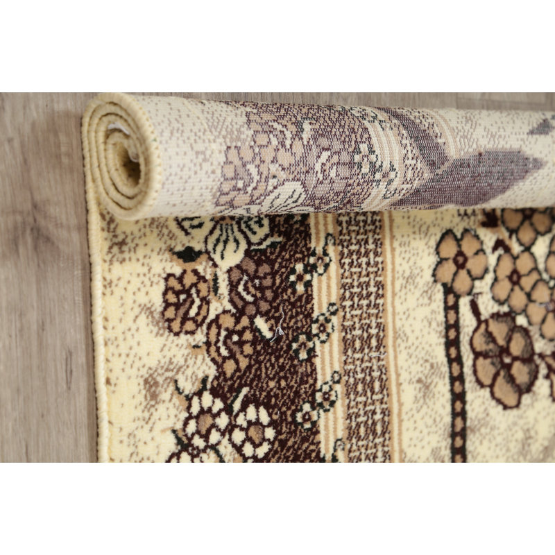 Tapis brun turc floral Borg