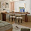 Bureau en bois massif en forme de L brun noisette-145839496-145839497