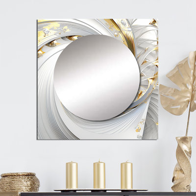 «Whirling tandis que les fractales glamour en or et blanc III»