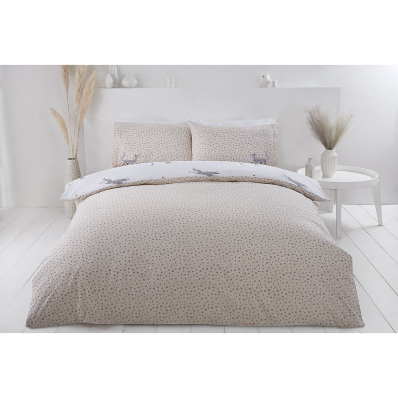 Romy Wildlife Duvet Cover Set with Pillowcases, King Duvet Cover + 2 Standard Pillowcases