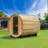 4-Person  Outdoor Barrel Sauna with View Window,Electric Heater,Sauna Starter Kit-96914260