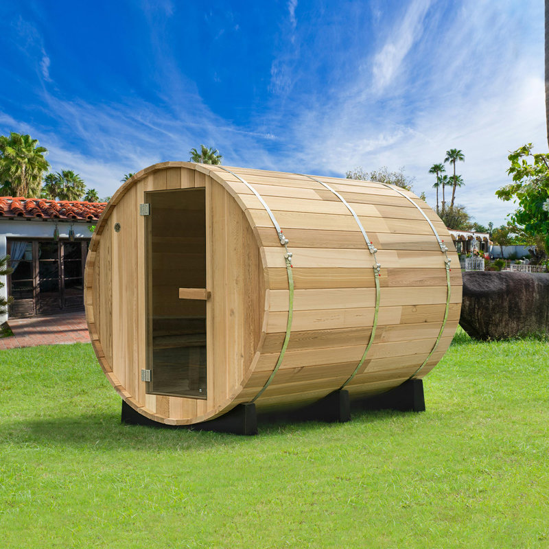 Woodbridge 4-Person Medium Brown Cedar Wet/Dry Sauna