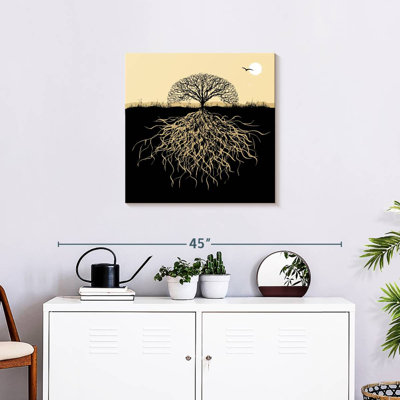 Harnek Tree Silhouette With Roots