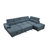 Narender 127.5''  U Shape Firm Sectional Sleeper Sofa Flared Arms Sectional Sofa with Pull Out Bed ,Adjustable Headrest and Ottoman-185878912