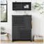 Armoire à chaussures multifonctionnelle à basculement avec armoire murale, armoire de vestibule peu encombrante avec 2 tiroirs rabattables, armoire latérale polyvalente pour le couloir-226224322