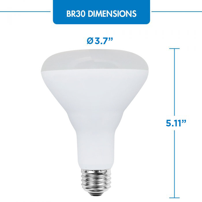 65 Watt Equivalent, BR30 LED, Dimmable Light Bulb, Warm White (2700K) E26/Medium (Standard) Base, 4000K