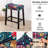 Bar Stool Cover Rectangle Set Of 4 Printed Stretch Counter Height Bar Stools Slipcovers Saddle Stool Slipcover Bench Seat Protector Backless Bar Stools Covers For Kitchen Counter