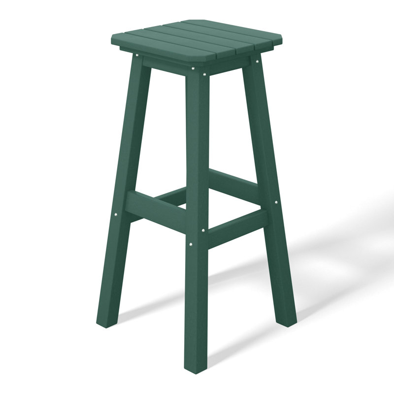 Laguna Outdoor Stool, Dark Green