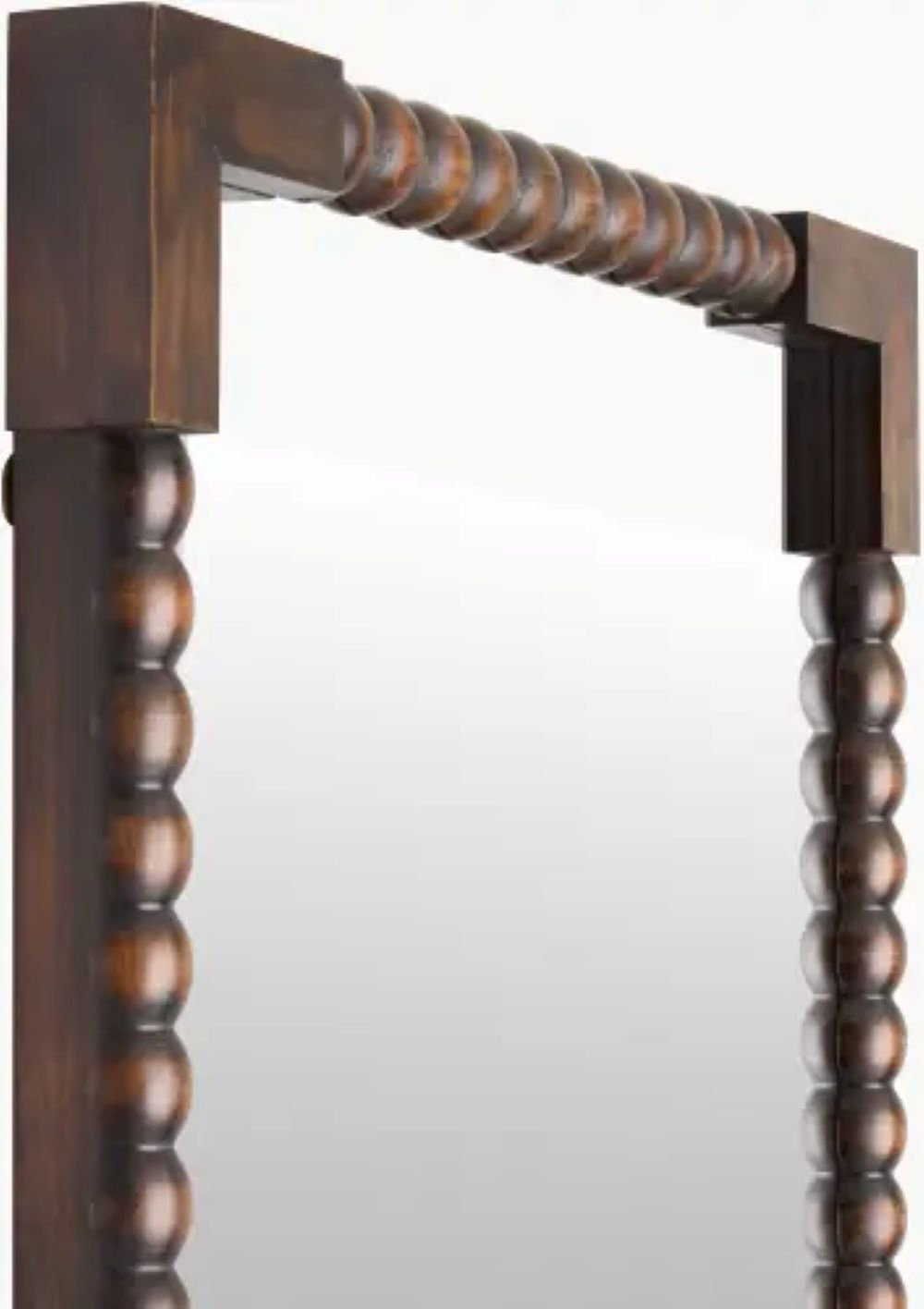 Lizzie Mirror, Dark Brown Wood, 46" H x 34" W