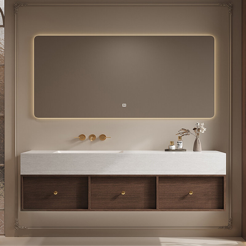 Vintage style fashionable bathroom cabinet, 21.65" H x 66.93" W x 19.69" D
