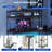 L-shaped Gaming Desk With Led Strip & Power Outlets Hutch Monitor Stand Cpu Stand-493616141