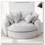 Fauteuil d'appoint rembourré en tissu chenille-48432667
