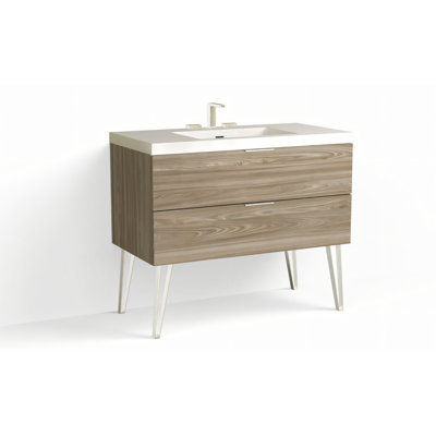 Avila 42" W Freestanding Single Bathroom Vanity with Dawson Leg