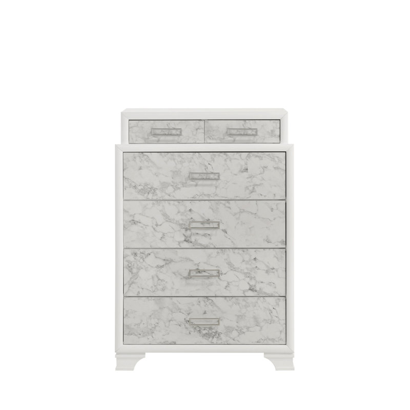 Modern Style Chest With Four Large Drawers With Two Smaller Top Drawers