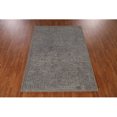 Contemporary Modern Indian Area Rug 5x8
