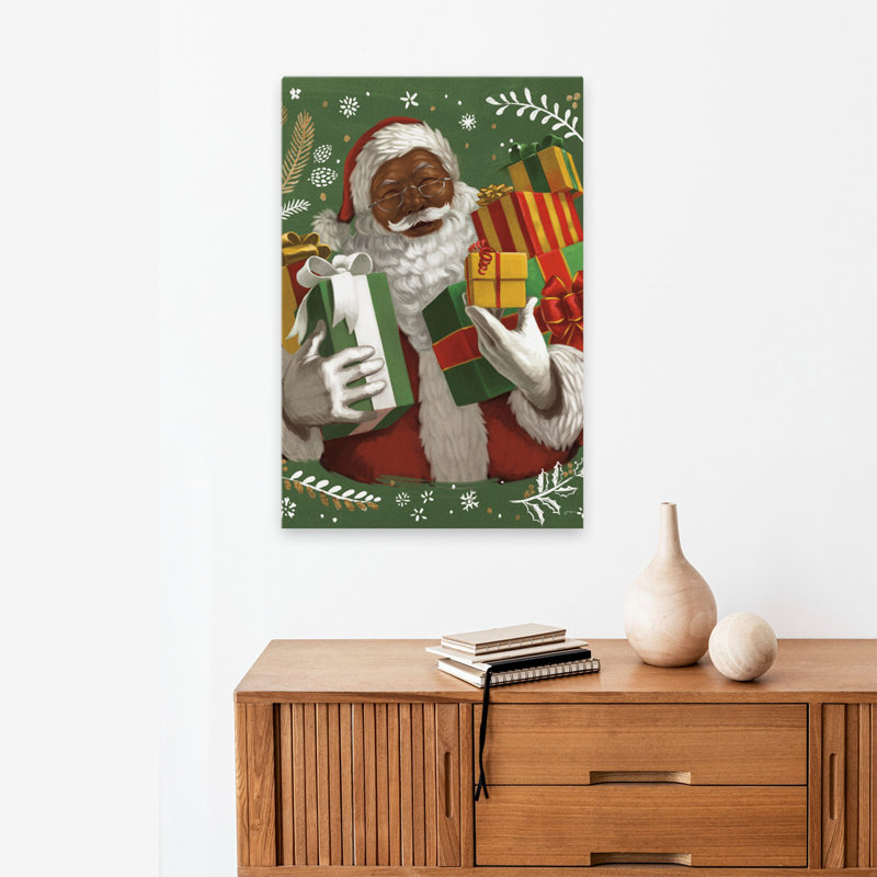 «Santas List IV V2 Crop - Bows Christmas», art doré, H 24 po x l 16 po