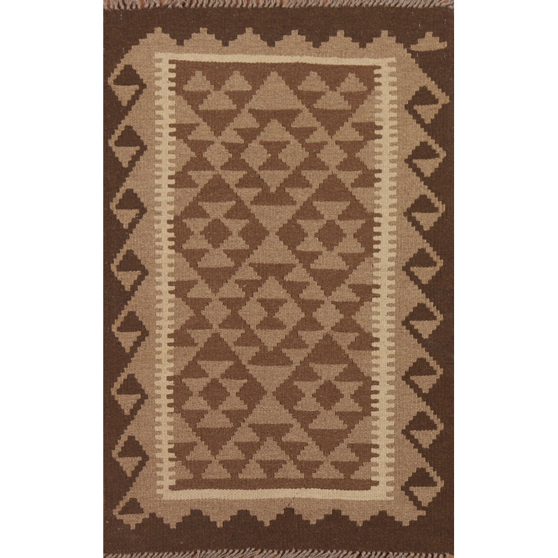 Reversible Wool Kilim Oriental Area Rug 3x4