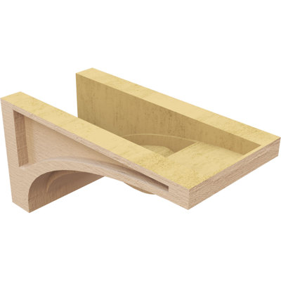 5"W x 10"D x 5"H Viola Rough Cedar Woodgrain TimberThane Corbel, Primed Tan