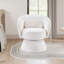 Fauteuil d'appoint pivotant moderne en polyester doux de 27,5 po Markeita