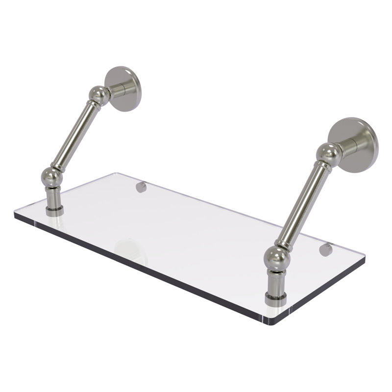 Dalston Bracket Shelf, Satin Nickel, 8" H x 18" W x 8'" D