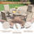 6-Person Aluminum Round Patio Dining Table-551192613