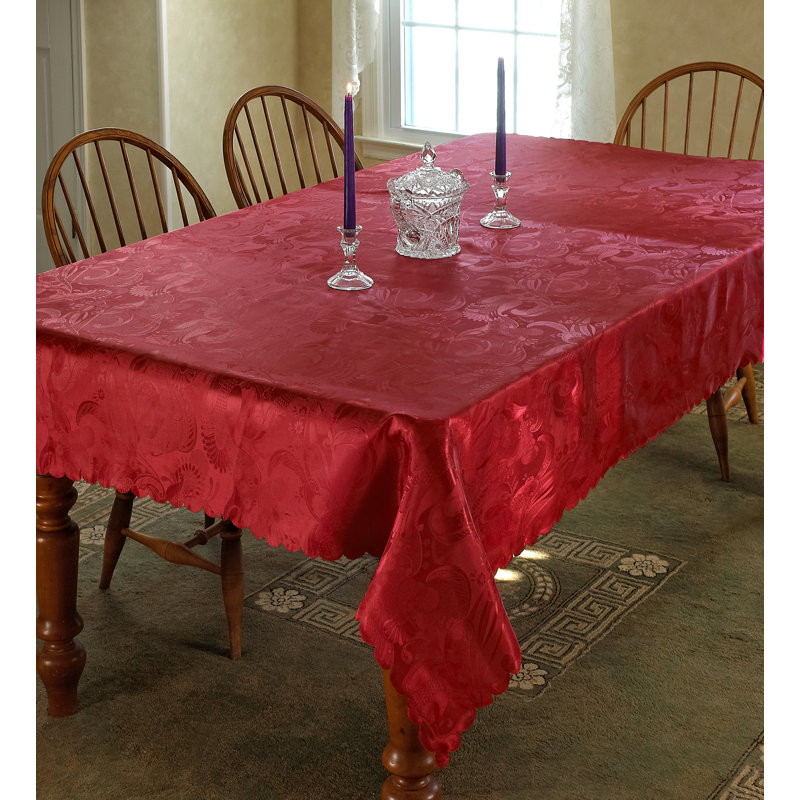 Oglethorpe Tablecloth, 52" W x 70" L, Burgundy