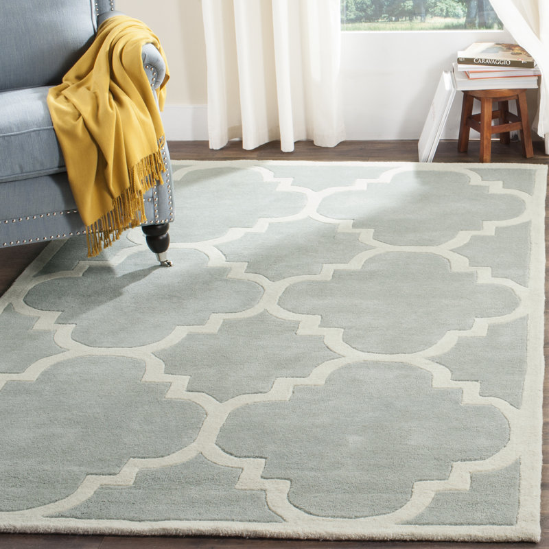 Vick Geometric Wool Hand Woven Area Rug