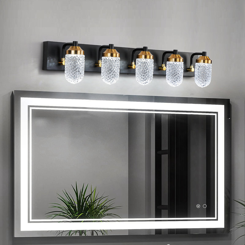 Éclairage pour meuble-lavabo avec 4 ampoules DEL pour l'éclairage de salle de bain, 5