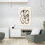 Deux visages abstraits abstraits, art mural contemporain élégant-1967246765