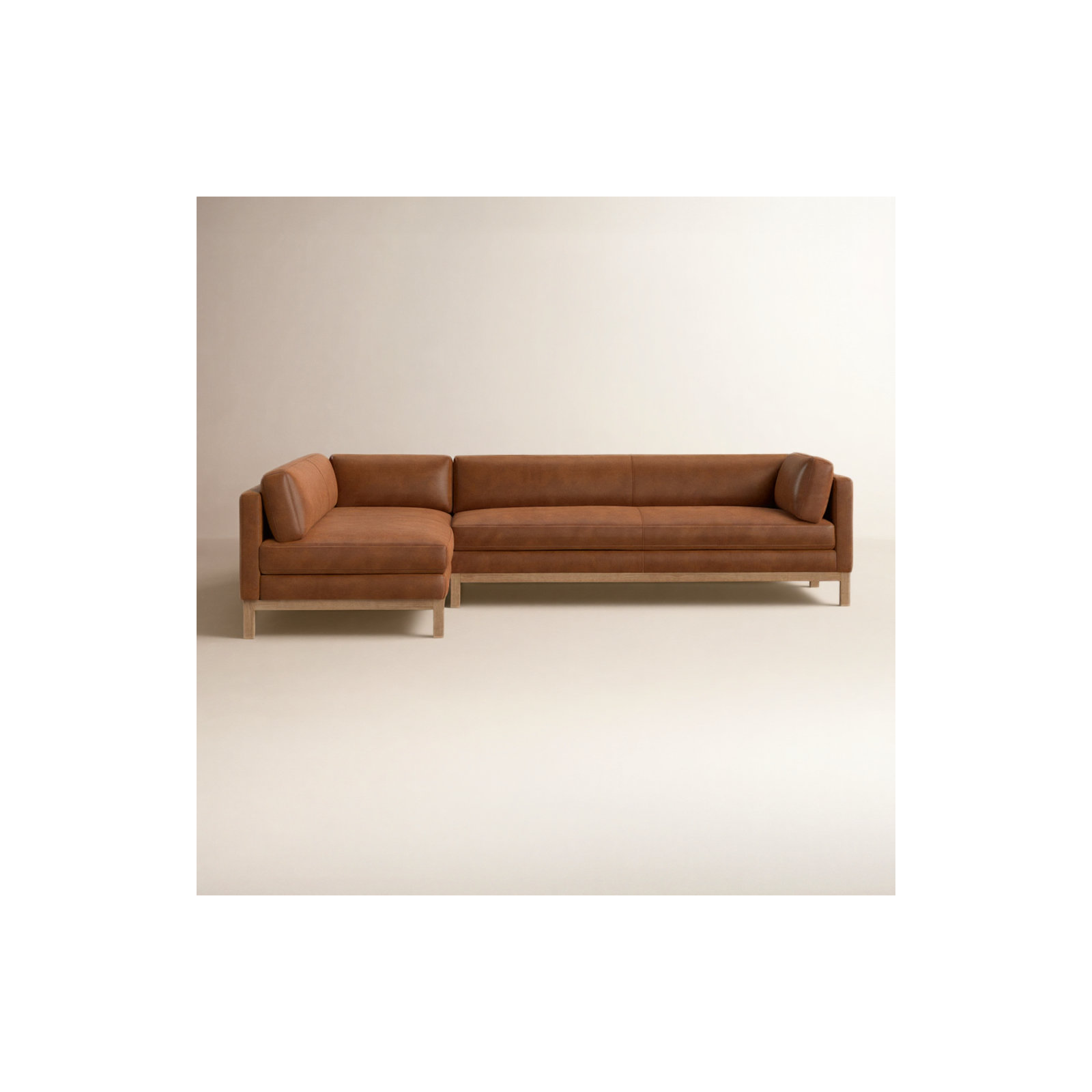 Nels 2-Piece Genuine Leather L-Sectional