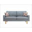 Canapé 70 po en lin avec 2 coussins décoratifs-70784067-70784066