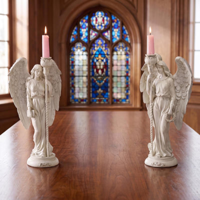 14'' H Resin Tabletop Candlestick
