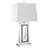 Tapered Shade Mirrored Table Lamp Silver-715108843