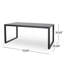 Table de salle à manger d'extérieur moderne en aluminium avec base luge