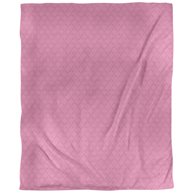 Tissu de labyrinthe carré, Rose, L 58 po x l 36 po, Sergé de coton