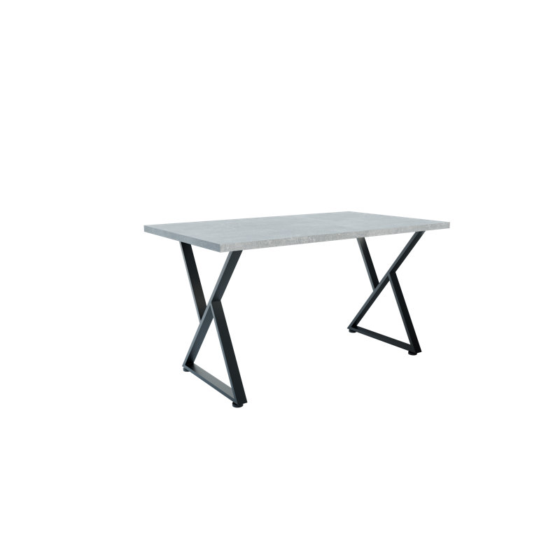 Metal Base Dining Table, 72cm H x 120cm W x 60cm D
