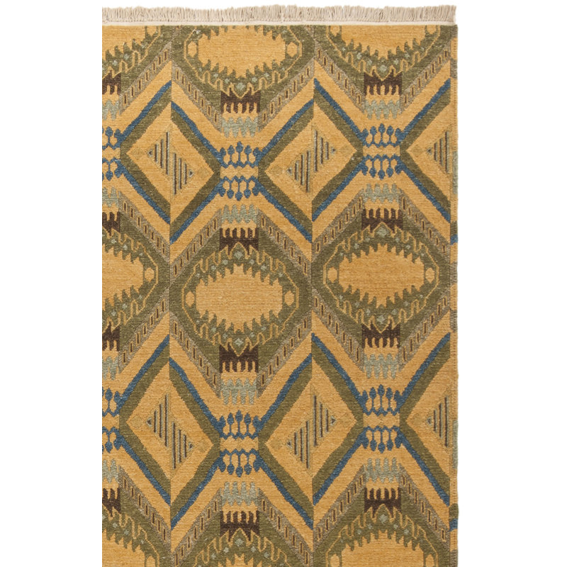 Tapis en laine noué à la main Couture, Rectangle 9 pi x 12 pi