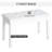 Piano Bench In White, Featuring Faux Leather Cushion And Strong Wooden Support For Two Players Duet Features Frame