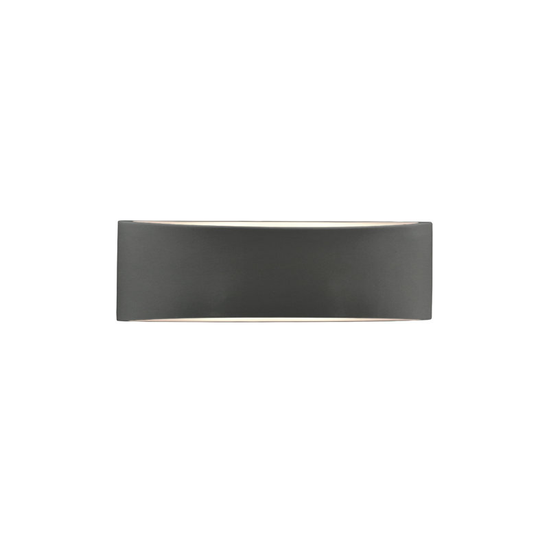 Applique murale en céramique Beda, Incandescent, H 5 po x l 16 po x P 4 po, Étain, vert