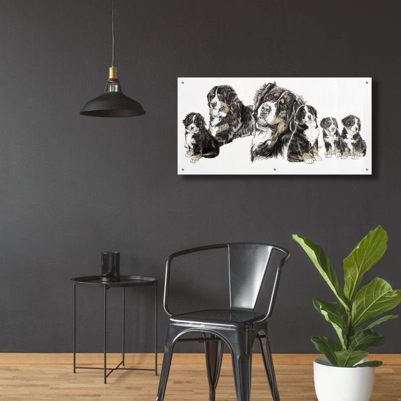 «Bernese Mountain Dog» par Barbara Keith - impression non encadrée, H 24 po x l 48 po x P 0,2 po