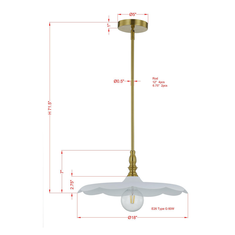 Luminaire suspendu Montrez, blanc