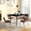 Table industrielle pliante, peu encombrante pour les petites salles à manger, et abattant 2-4, cuisine avec structure en métal