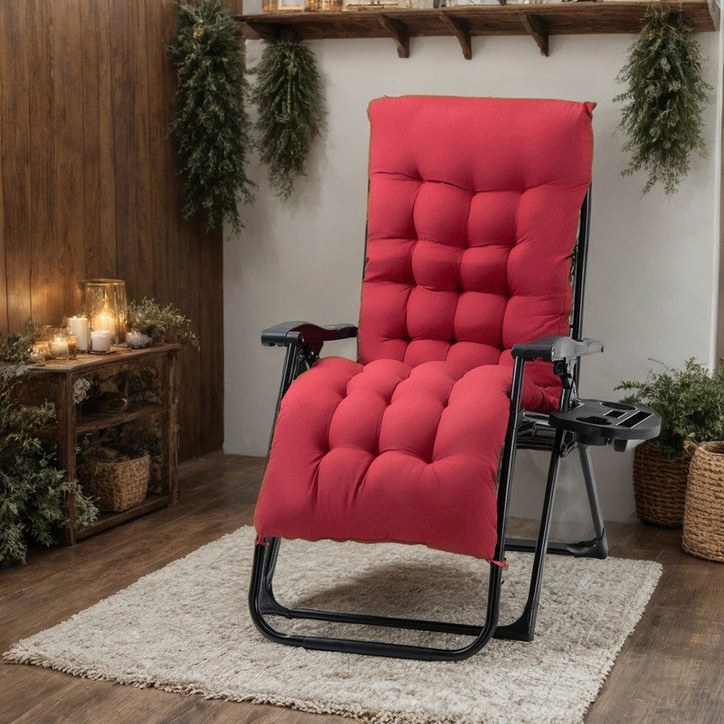 Chaise de jardin pliante pliante, chaise d'extérieur portable avec accoudoirs, Rouge