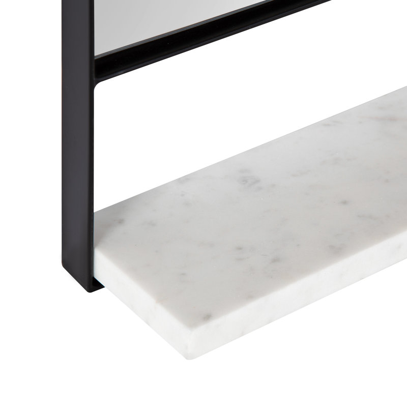 Miroir mural Cielo, Noir et blanc, 20 po x 12 po