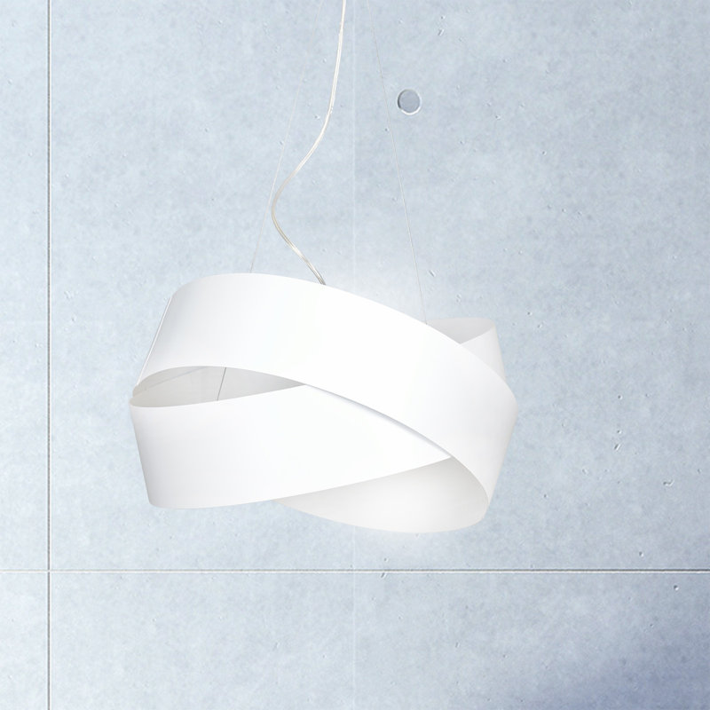 Oldsmar 3 - Light Geometric Pendant, White