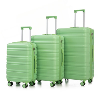 HIFINE TOURIST 20 "/ 24" / 28 "3 pièces / ensemble en valise à roulettes en ABS, valise de cabine, couleur assortie, serrure à combinaison