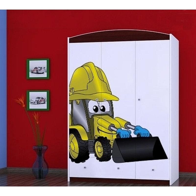 Artin 3 Door Wardrobe, Black