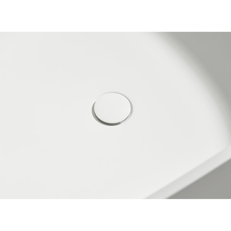 55 Inch Freestanding Solid Surface Soaking Bathtub